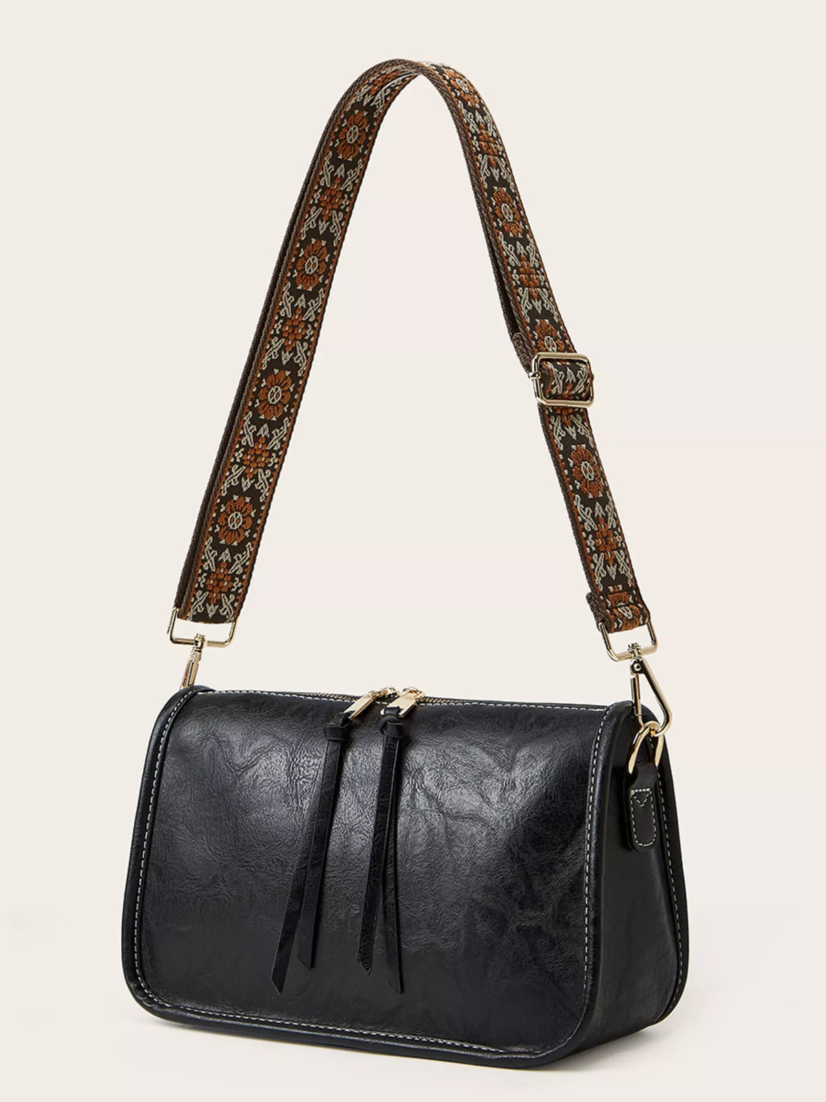 Patterned Strap Crossbody Bag - DAZLUNE product image 2