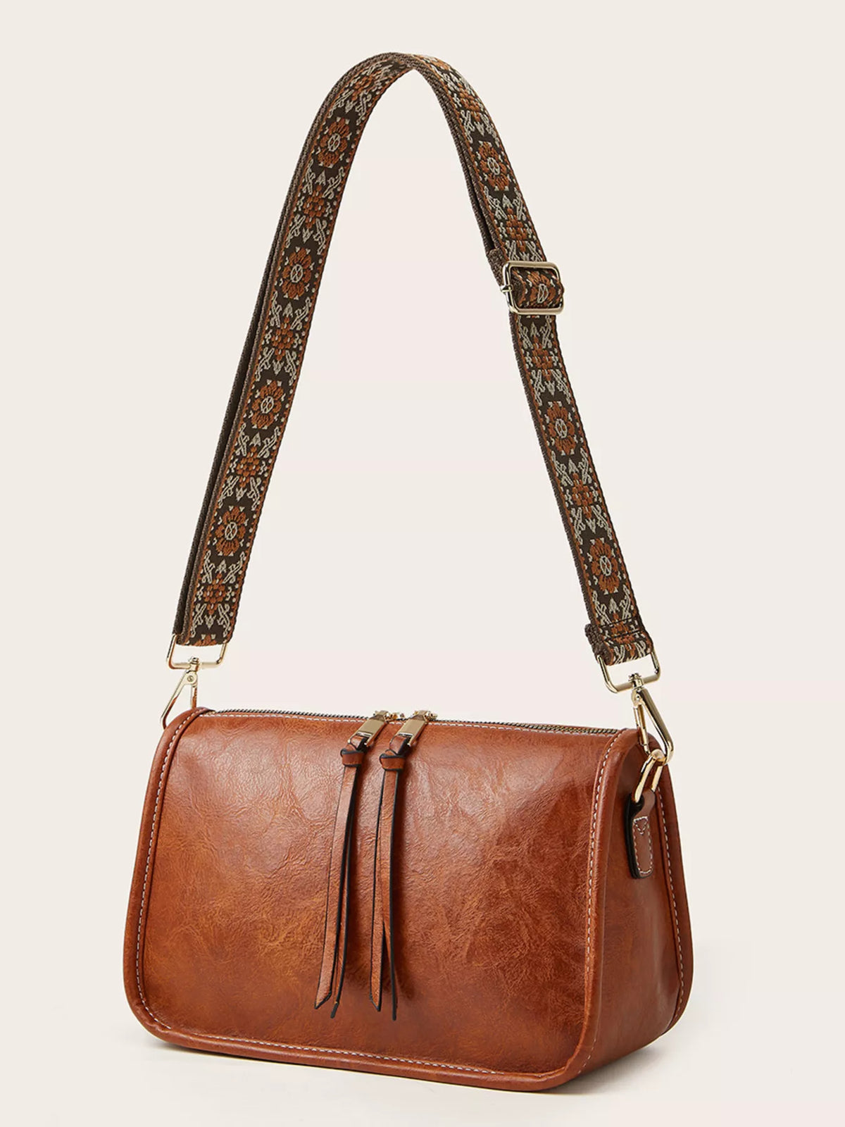 Patterned Strap Crossbody Bag - DAZLUNE product image 5