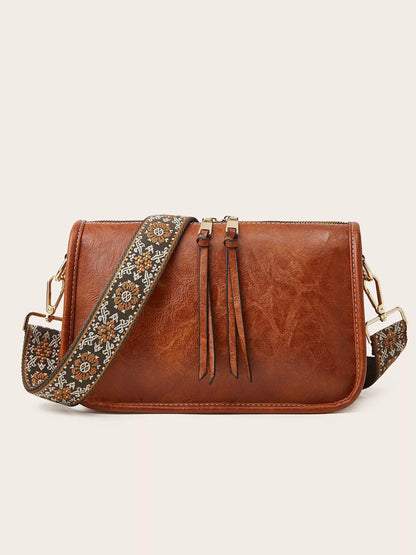 Patterned Strap Crossbody Bag - DAZLUNE product image 4